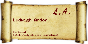Ludwigh Andor névjegykártya